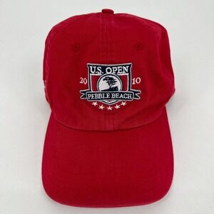 Ahead Vintage 2010 US Open Pebble Beach MetLife Red Baseball Cap Hat Classic Cut